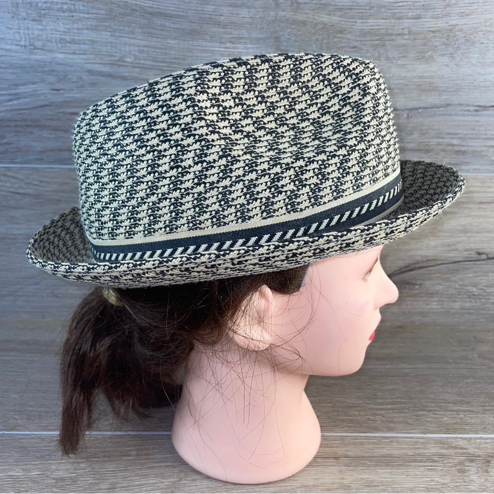 Bailey of Hollywood BREED Men's Braided Fedora Hat Black/Tan What's on Your Mind - Picture 2 of 9